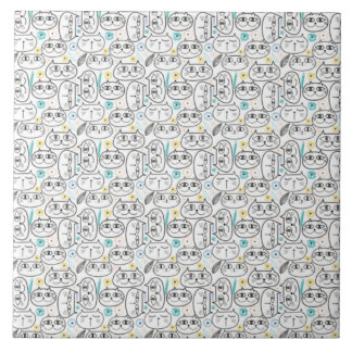 Motif en chef de chats Carreaux en céramique