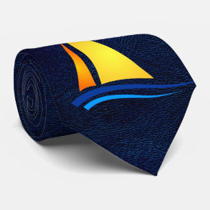 Motif en cuir de marine nautique avec Cravate de v