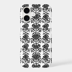 Motif en dentelle noire fleur complexe