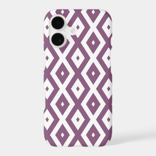 Motif en losange mauve et blanc