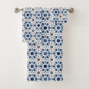 Motif en mosaïque bleue