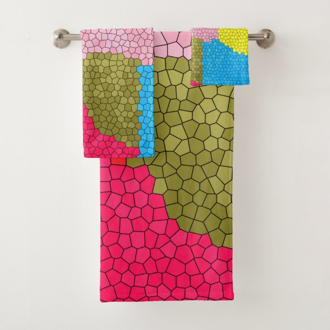 Motif en mosaïque colorée (En situation)