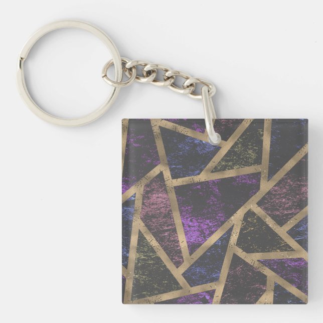 Motif en mosaïque violet et or (Devant)