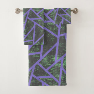 Motif en mosaïque violet et verte