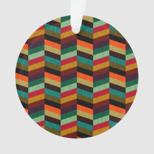 Motif en os de cerf multicolore