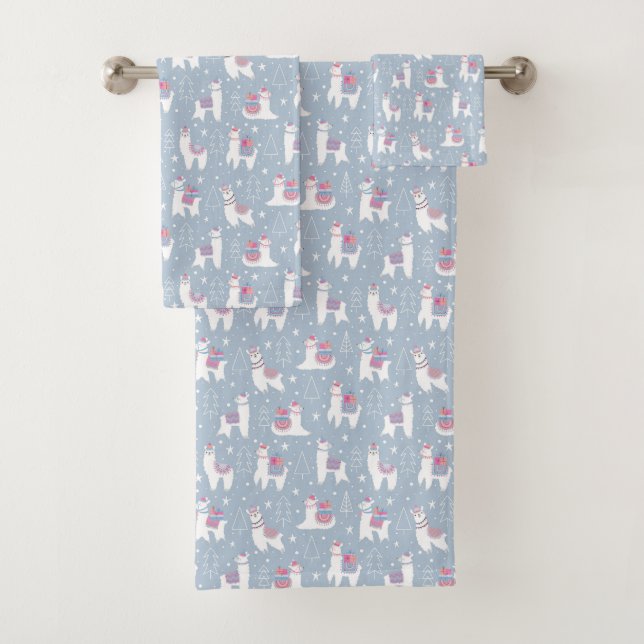 Motif en pastel de lama d'hiver (En situation)
