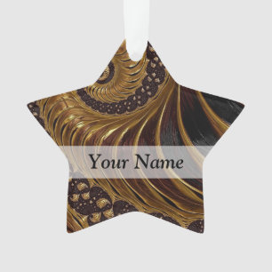 Motif en spirale fractale brune moderne