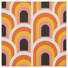 Motif en tissu rétro des années 70
