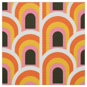 Motif en tissu rétro des années 70