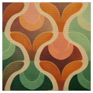 Motif en tissu rétro des années 70