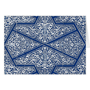 Motif en tuiles persanes - bleu cobalt et blanc