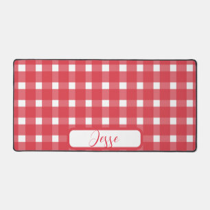 Motif En vichy blanc rouge