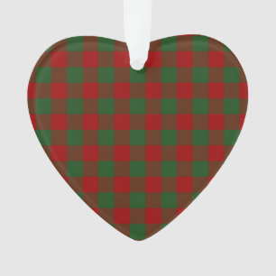 Motif En vichy rouge et vert