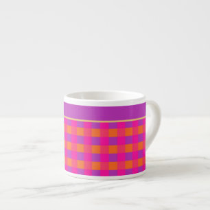 Motif Espresso Mug rose, orange et violet