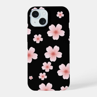 Motif esthétique de fleurs de cerisier rose foncé