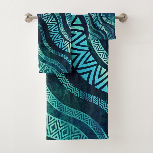 Motif ethnique tribal onduleux de Boho (En situation)