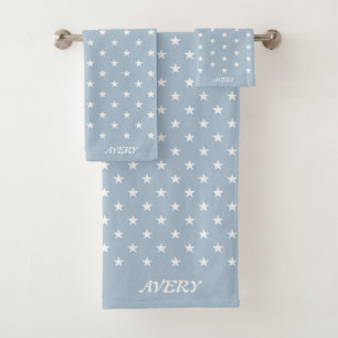 Motif étoile blanche sur bleu merveilleux clair