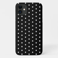 motif étoile blanche sur Coque noir-coque iphone m