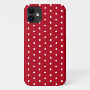 motif étoile blanche sur Coque rouge-coque iphone