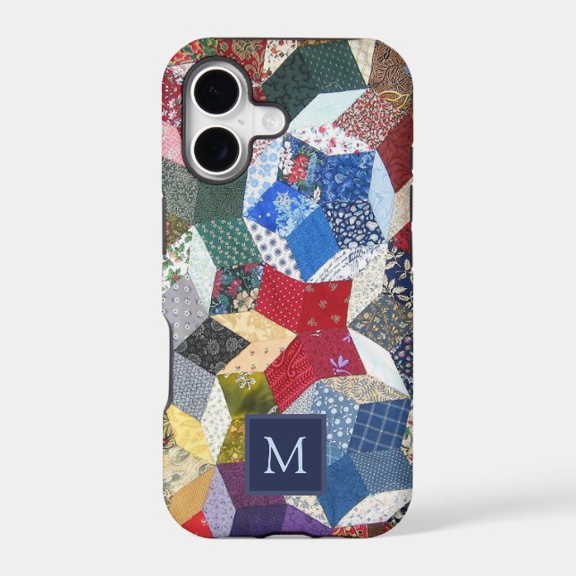 Motif Étoiles Patchwork Découpage Monogramme (Verso)