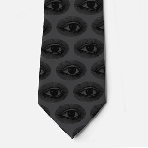 Motif Eyeball   CRAVATE   Charbon et noir