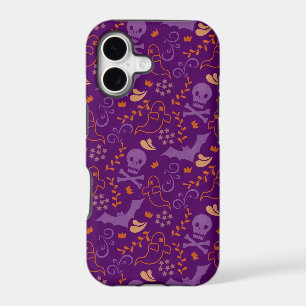 Motif Fantaisiste Orange et Violet pour Halloween