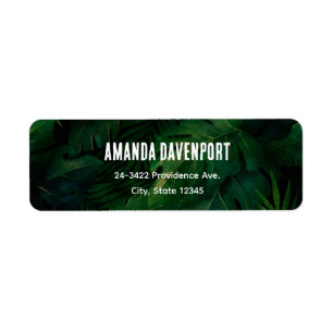 Motif Feuille de Dark Green Tropical