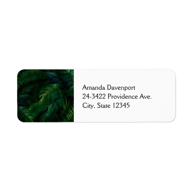 Motif Feuille de Dark Green Tropical (Devant)