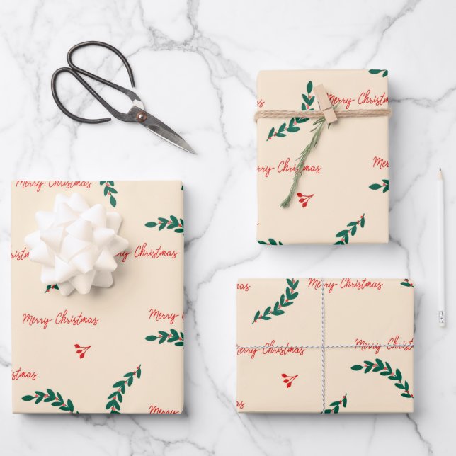 motif feuille de Noël (Recto)