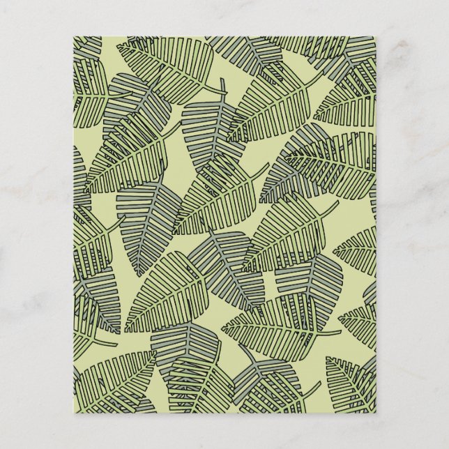 Motif Feuille Green Tropical. (Devant)