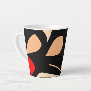 motif feuille Latte Mug