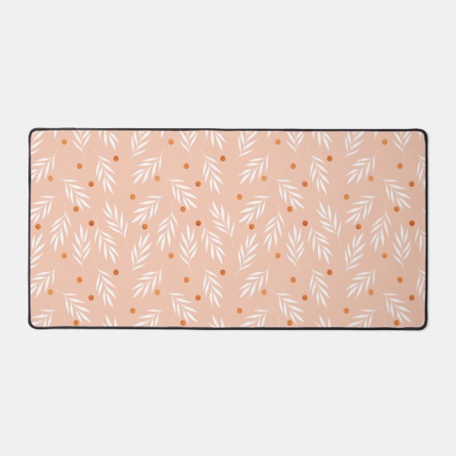 Motif Feuille moderne Apricot rose (Recto)