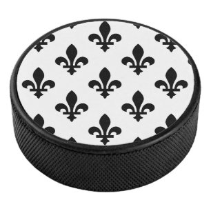Motif Fleur de Lis, Royal Français, Noir sur Blanc