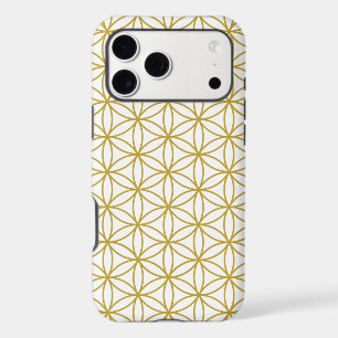 Motif Fleur de Vie – Or sur Blanc