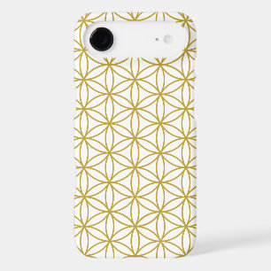 Motif Fleur de Vie – Or sur Blanc