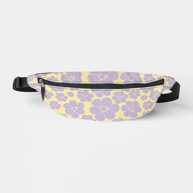 Motif Fleur - Pastel Jaune et Violet (Recto)