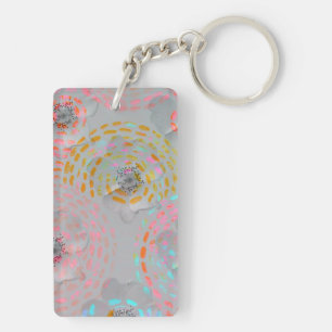Motif fleuri coloré avec lignes graphiques pointil
