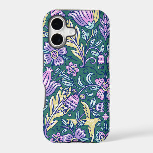 Motif Fleurs et Oiseaux de Style Antique
