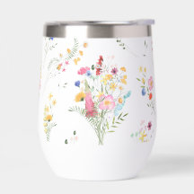 Motif floral aquarelle de fleurs sauvages