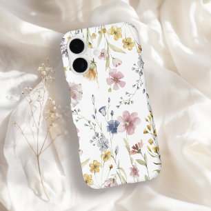 Motif floral aquarelle de fleurs sauvages