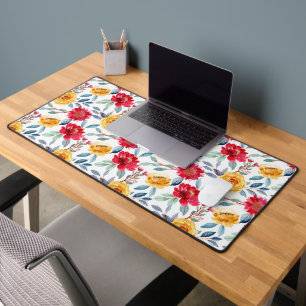 Motif floral aquarelle ensoleillé en rose jaune