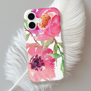 Motif floral aquarelle rose féminin