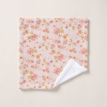 Motif floral aquarelle rose poudré
