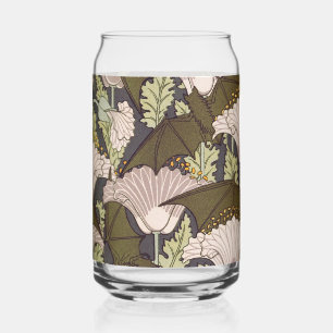 Motif floral Art nouveau vintage avec chauve-souri