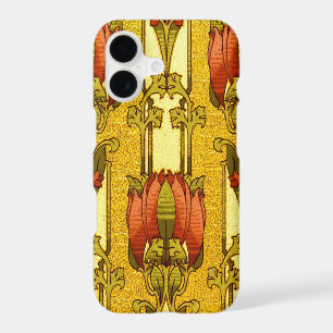 Motif floral Art nouveau vintage rouge tulipe
