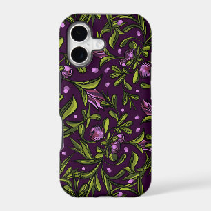 Motif floral artistique : fleurs violettes