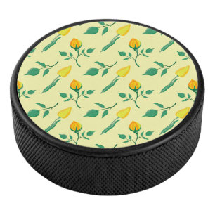 Motif floral avec rose jaune et fleurs de tulipe