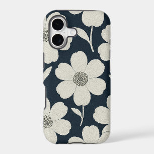 Motif floral blanc