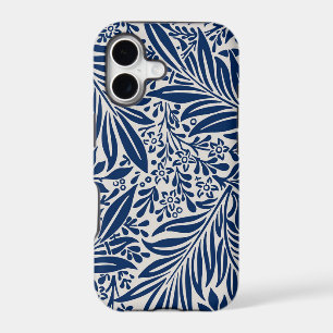 motif floral bleu avec feuilles et fleurs diverses