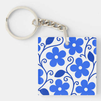 Motif floral bleu sans couture